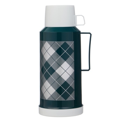 Термос TAKE IT EASY, 1.8 л, 15×33 см, со стеклянной колбой, сохраняет тепло 10 ч, пластик, зелёный