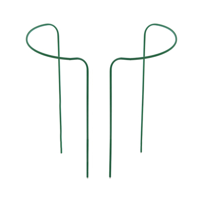 Кустодержатель для клубники, d = 20 см, h = 25 см, ножка d = 0,3 см, металл, зелёный