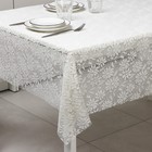 Скатерть на стол Доляна 140×180 см, ПВХ, цвет белый - фото 4465529