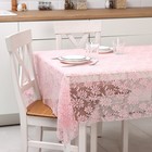 Скатерть на стол Доляна 140×180 см, ПВХ, цвет розовый - фото 321742845