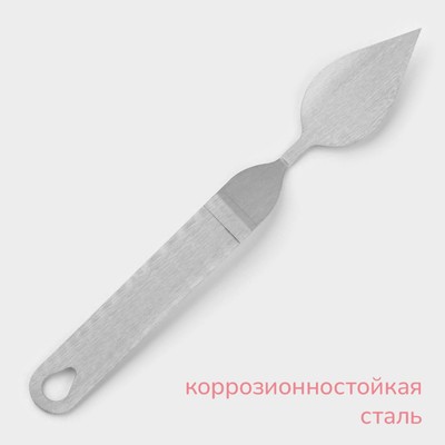 Лопатка кондитерская KONFINETTA, 20.5×3 см, рабочая часть 6×3 см, серебристая