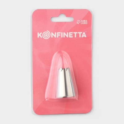 Насадка кондитерская KONFINETTA, d=2.1 см, № 108, нержавеющая сталь