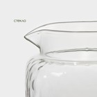 Кувшин для воды BellaTenero «Эко», 2 л, 10.5×25 см, с бамбуковой крышкой, стекло, прозрачный - Фото 2