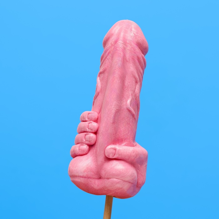 Карамель на палочке  Держи крепче розовый, 150 г