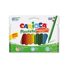 Мелки пластиковые 24 цвета, Carioca "Plastello", яркие цвета, экономичный расход, не пачкаются, круглые, в конверте - Фото 2