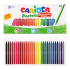 Мелки пластиковые 30 цветов, Carioca "Plastello", яркие цвета, экономичный расход, не пачкаются, круглые, в конверте - Фото 1