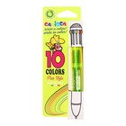 Ручка шариковая автоматическая, 10 цветов, "Carioca" "Fluo", узел 1.0 мм, флуоресцентная палитра, микс - фото 11334971