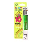 Ручка шариковая автоматическая, 10 цветов, "Carioca" "Fluo", узел 1.0 мм, флуоресцентная палитра, микс - фото 11516391
