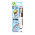 Ручка шариковая автоматическая, 10 цветов, "Carioca", узел 1.0 мм, стандартная палитра, микс - фото 11334975