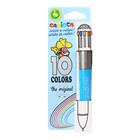 Ручка шариковая автоматическая, 10 цветов, "Carioca", узел 1.0 мм, стандартная палитра, микс - фото 11334976