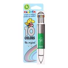 Ручка шариковая автоматическая, 10 цветов, "Carioca", узел 1.0 мм, стандартная палитра, микс - фото 11334977
