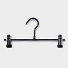 Вешалки для брюк и юбок, с зажимами, 5 шт., 26×13 см, чёрная - Фото 3