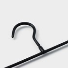 Вешалки для брюк и юбок, с зажимами, 5 шт., 26×13 см, чёрная - Фото 4