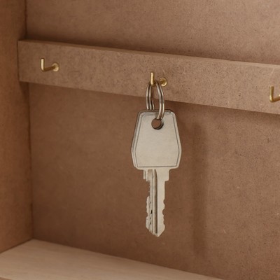 Ключница настенная «Ноты», дерево, 6 крючков, 26×20.3×5.5 см