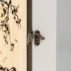 Ключница настенная «Сакура и самурай», дерево, 6 крючков, 26.5×20.8×6.3 см - Фото 4