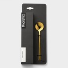 Ложки чайные Magistro Desire, длина 13.5 см, набор 6 шт., нержавеющая сталь, золотистые - Фото 5