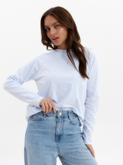 Лонгслив женский MINAKU: Basic line Collection, белый, размер 50