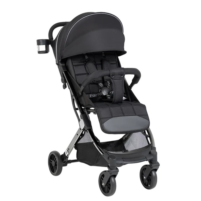 Коляска прогулочная Farfello Comfy Go Comfort Chrome, цвет абсолютно чёрный - Фото 1