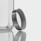 Банка для сыпучих Доляна «Призма», 1 л, 9×18.5 см, с металлической крышкой, стекло, прозрачная - Фото 6