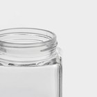 Банка для сыпучих Доляна «Призма», 1 л, 9×18.5 см, с металлической крышкой, стекло, прозрачная - Фото 7