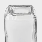 Банка стеклянная для сыпучих продуктов с металлической крышкой Доляна «Призма», 1 л, 9×18,5 см - Фото 2