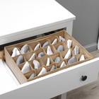 Органайзер для хранения белья Доляна Points, 24 ячейки, с прозрачной крышкой, 38×30×12 см, бежевый - Фото 2