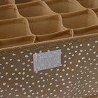 Органайзер для хранения белья Доляна Points, 24 ячейки, с прозрачной крышкой, 38×30×12 см, бежевый - Фото 5