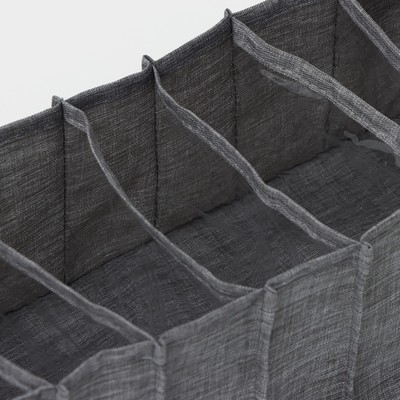 Органайзер для хранения белья Доляна, 7 ячеек, 35×15×13 см, серый