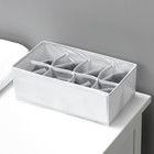 Органайзер для хранения белья LaDо́m, 8 ячеек, 28×16×10 см, белый - Фото 12