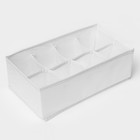 Органайзер для хранения белья LaDо́m, 8 ячеек, 28×16×10 см, белый - Фото 5