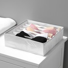 Органайзер для хранения белья LaDо́m, 7 ячеек, 32×32×10 см, белый - Фото 12