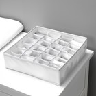 Органайзер для хранения белья LaDо́m, 24 ячейки, 32×32×10 см, белый - Фото 9