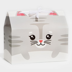 Коробка для сладостей «Котик», 10 х 18 х 14 см