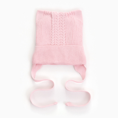 Шапка для девочки, размер 42-44 (6-9 мес.), светло-розовая