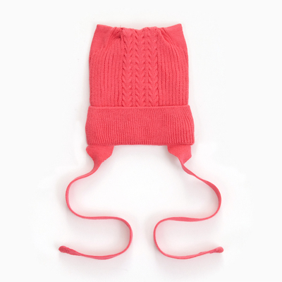 Шапка для девочки, размер 46-48, ярко-розовая