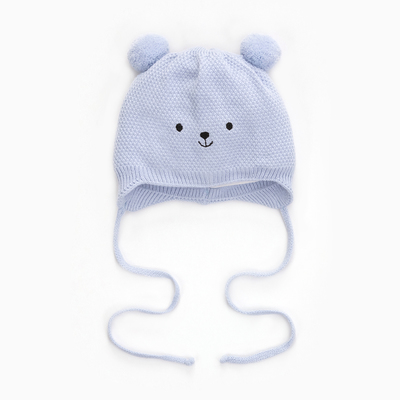 Шапка детская, размер 42-44, голубая