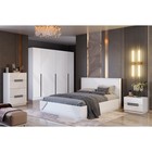 Шкаф четырехстворчатый Палермо, 1800х554х2303, Белый/Белый матовый МДФ - фото 24493021