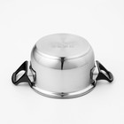 УЦЕНКА Кастрюля из нержавеющей стали Доляна «Чёрная ночь», 1,5 л, с крышкой - Фото 4