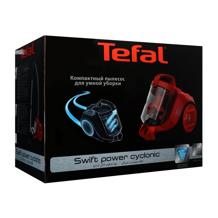 Пылесос Tefal TW2913EA, 750 Вт, сухая уборка, 1.2 л, красный - фото 51583322