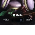Весы кухонные DELTA KCE-65, электронные, до 5 кг, рисунок "Ягодные макарони" - фото 4465808