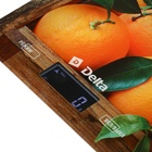 Весы кухонные DELTA KCE-70, электронные, до 5 кг, рисунок "Сочные апельсины" - фото 4465829