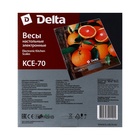 Весы кухонные DELTA KCE-70, электронные, до 5 кг, рисунок "Сочные апельсины" - фото 4465835