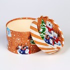 Коробка подарочная новогодняя для макарун тубус без окна «Мишки», 12×8 см - Фото 5