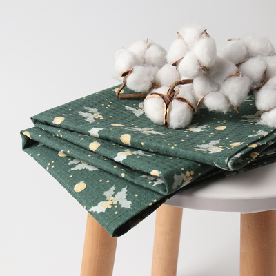 Полотенце вафельное «Этель. Новогодние шары» 80×150 см, 100% хлопок, 160 г/м²