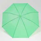 УЦЕНКА Зонт - трость полуавтоматический, 8 спиц, R = 46/55 см, D = 110 см, цвет зеленый - Фото 3