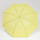 УЦЕНКА Зонт - трость полуавтоматический, 8 спиц, R = 46/55 см, D = 110 см, цвет жёлтый - Фото 5