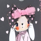 Ранец каркасный, 36 х 29 х 18 см, Grizzly, + брелок, из плюша и меха, серый - фото 24570599