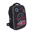 Ранец каркасный, 37 х 26 х 16 см, Grizzly, чёрный - фото 24493664