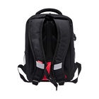 Ранец каркасный, 37 х 26 х 16 см, Grizzly, чёрный - фото 24493666