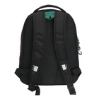 Рюкзак школьный, 38 х 29 х 16 см, Grizzly, эргономичная спинка, чёрный/зелёный - фото 24557337